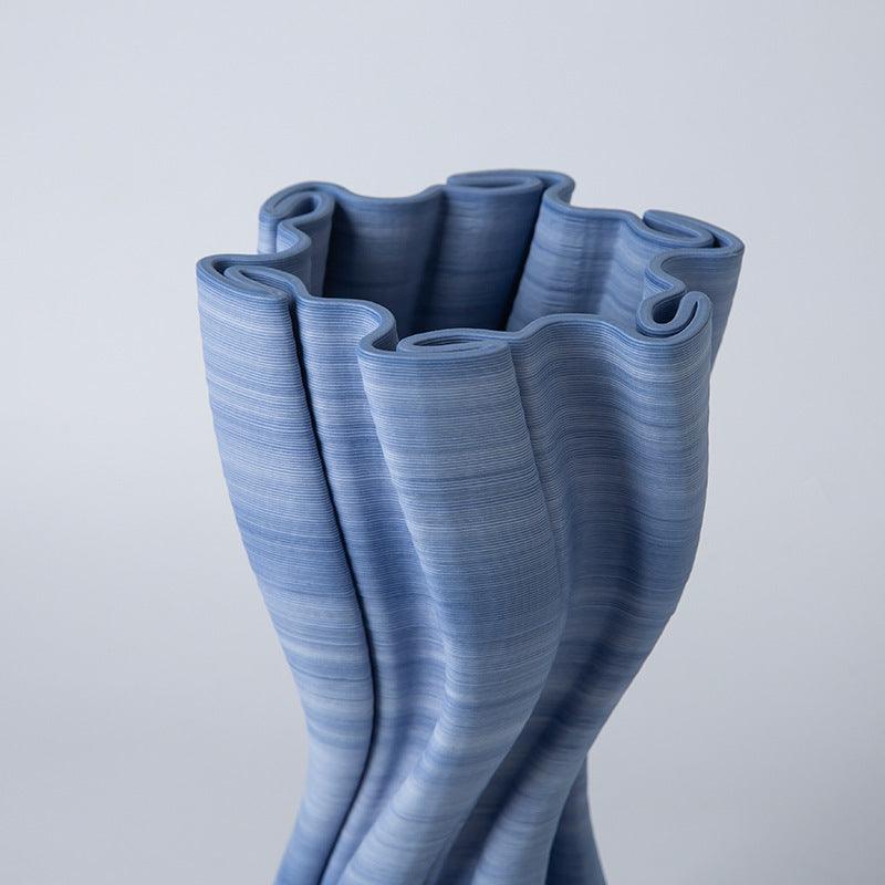 Blue And White Ceramic Large Vase Model Room Living Room Decoration Flower Arrangement - Pacisia