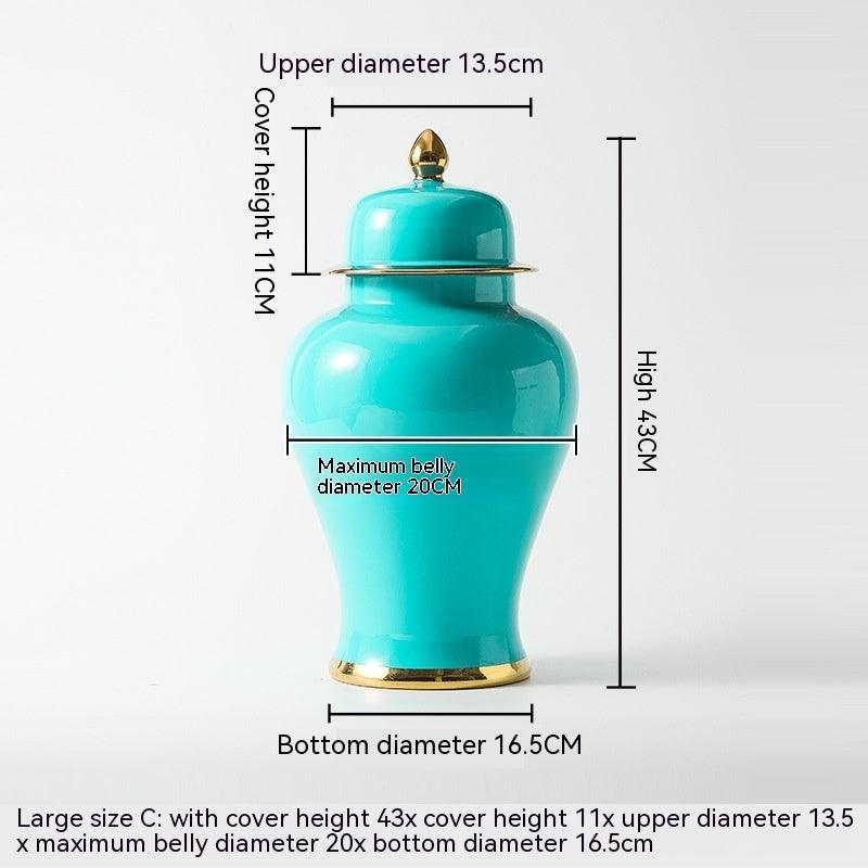 Ceramic Golden General Vase Flower Insert - Pacisia