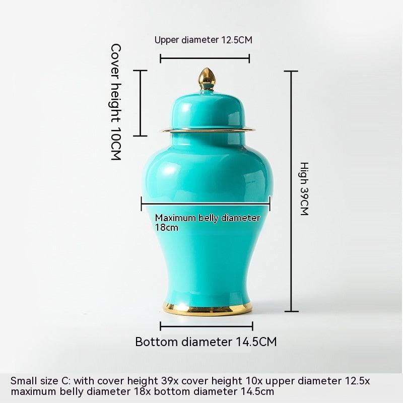 Ceramic Golden General Vase Flower Insert - Pacisia