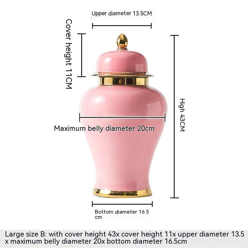Ceramic Golden General Vase Flower Insert - Pacisia