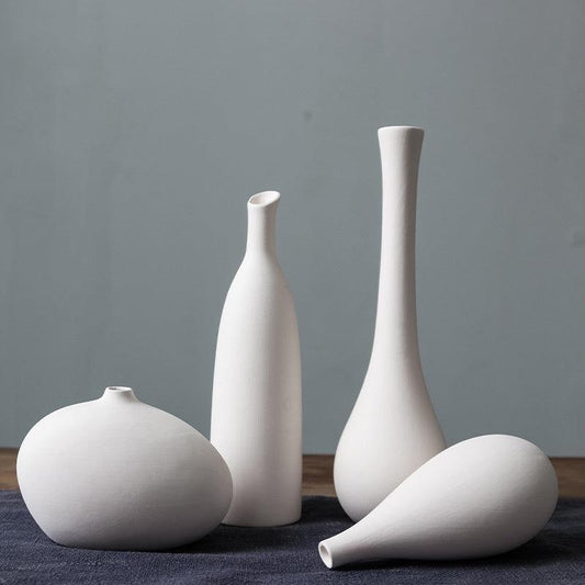 Ceramic Green Semi-Finished Products Vase Decorative Ornaments Parent-child Children Diy Graffiti Painting Coloring White Embryo White Tire - Pacisia