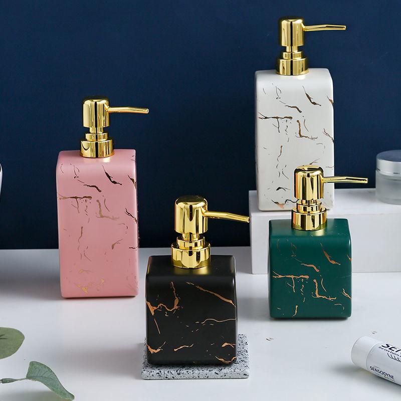 Ceramic Hand Sanitizer Small Bottle Dali Pattern Pump Bottle Bathroom - Pacisia