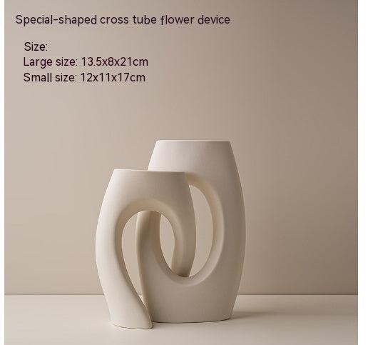 Ceramic Vase Circle Vase Second Generation Decoration Crafts Soft Vase - Pacisia