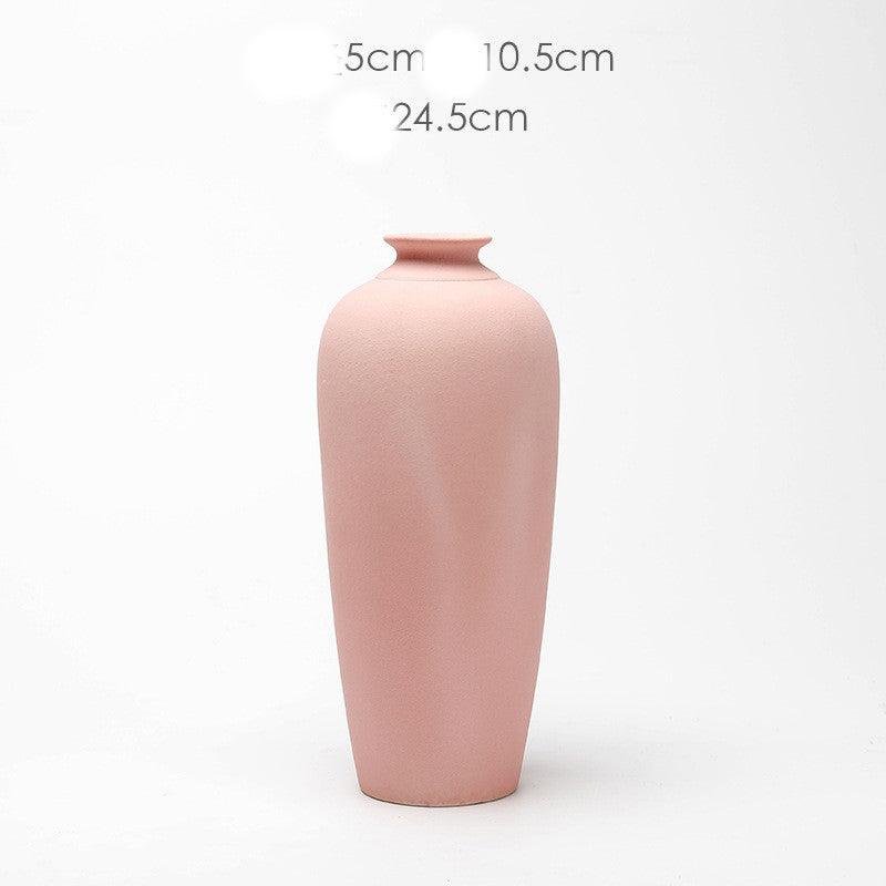 Ceramic Vase Creative Living Room Dried Flowers Flower Arrangement Floral Decorations - Pacisia