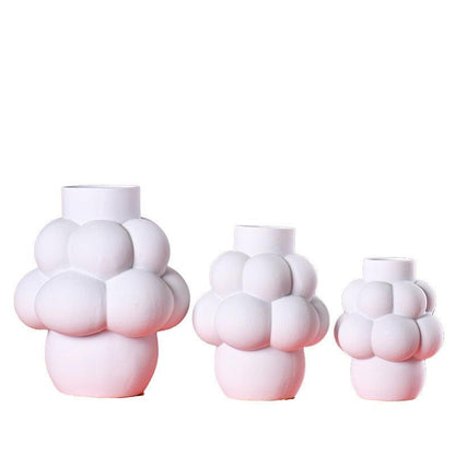 Ceramic vase decoration Nordic simple white dried flower vase - Pacisia