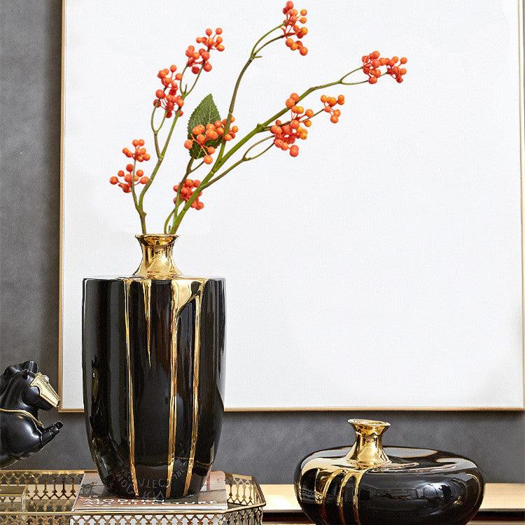 Ceramic Vase Flower Arrangement And Dried Flower Ornaments - Pacisia