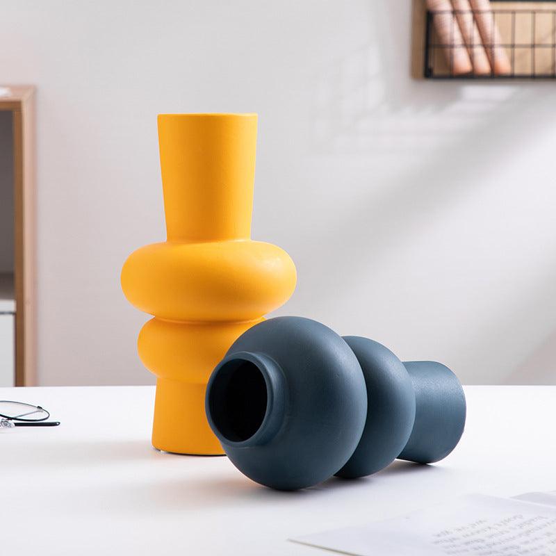Ceramic Vase Flower Nordic Minimalist Living Room Decoration - Pacisia