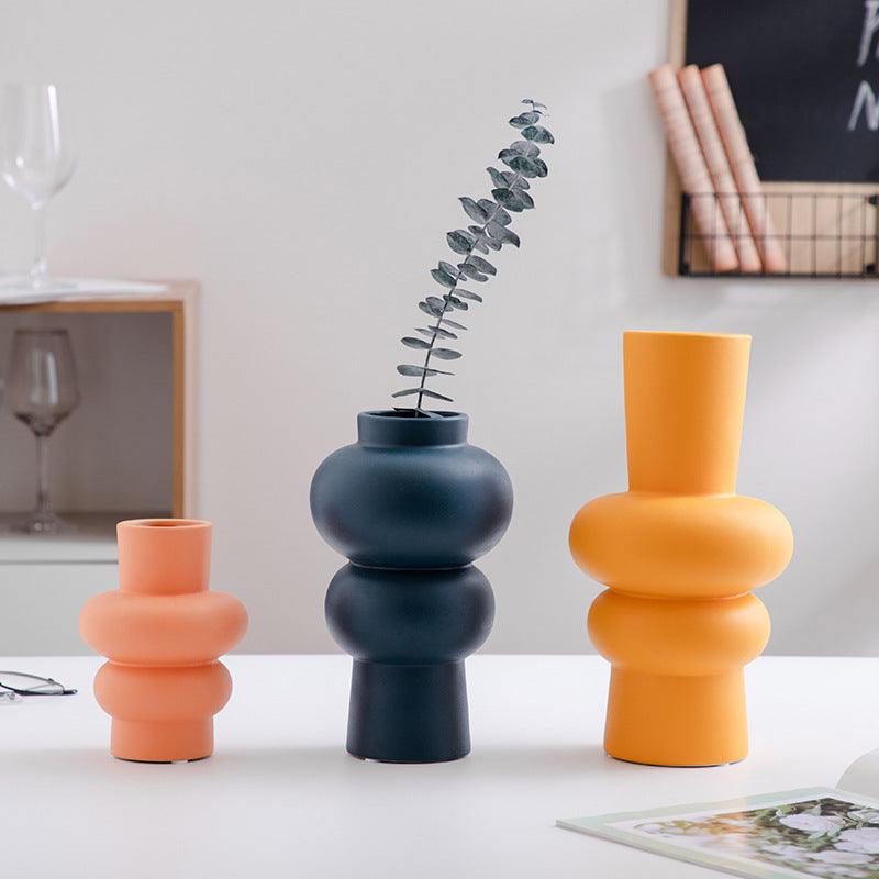 Ceramic Vase Flower Nordic Minimalist Living Room Decoration - Pacisia