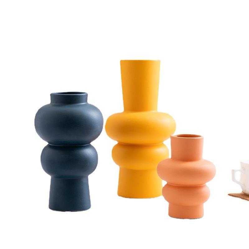 Ceramic Vase Flower Nordic Minimalist Living Room Decoration - Pacisia