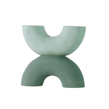 Ceramic Vase Horn Tube Ornaments Frosted Home Sample Room Decoration Flower - Pacisia