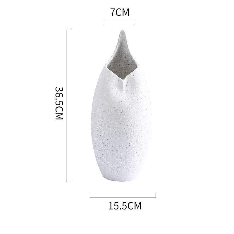 Ceramic Vase White Net Red Art Ornaments - Pacisia