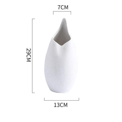 Ceramic Vase White Net Red Art Ornaments - Pacisia