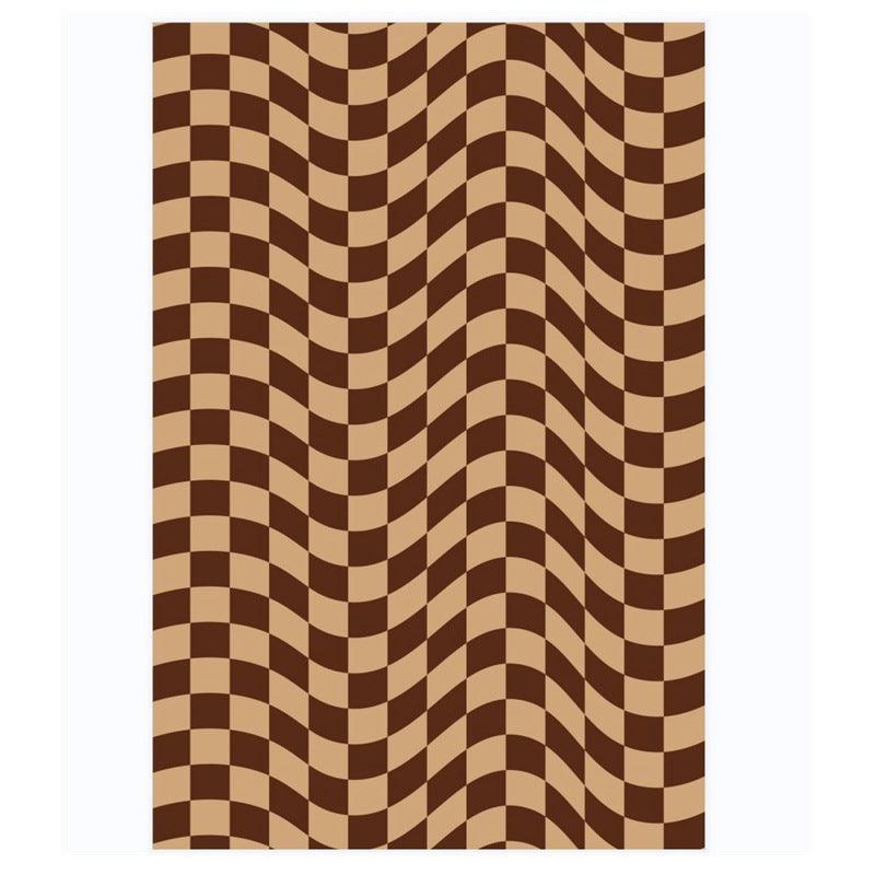 Checkerboard Carpet Green And White Checkered Moroccan Floor Mat - Pacisia