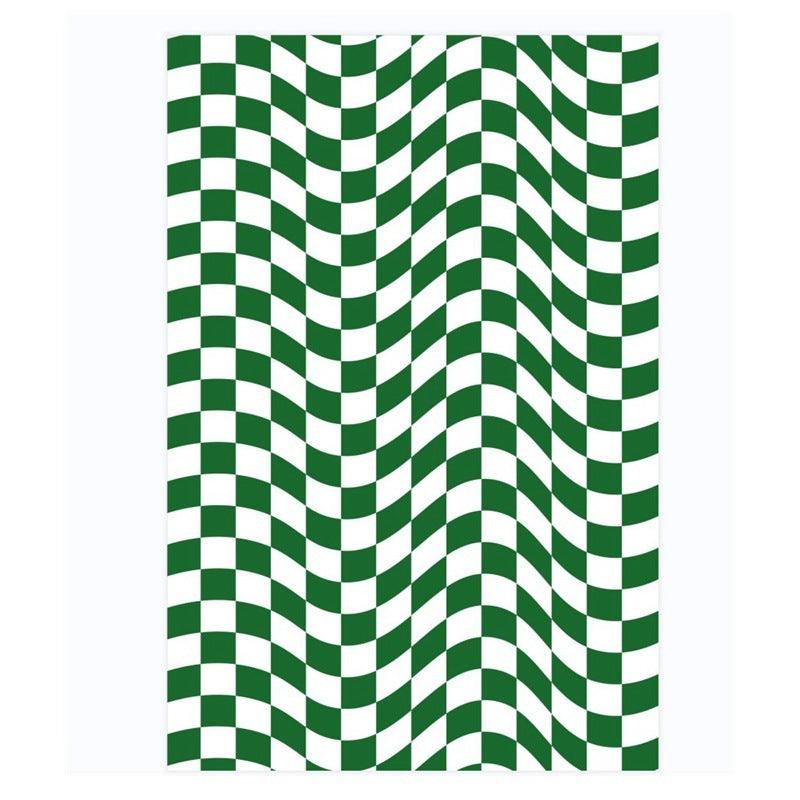 Checkerboard Carpet Green And White Checkered Moroccan Floor Mat - Pacisia