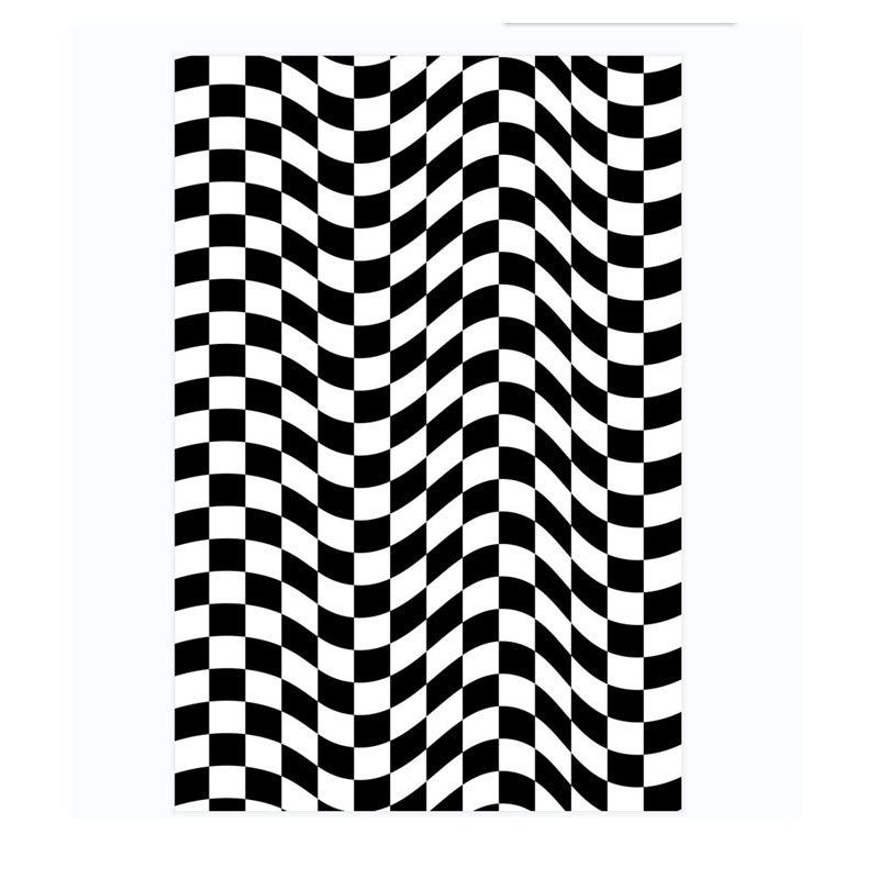 Checkerboard Carpet Green And White Checkered Moroccan Floor Mat - Pacisia