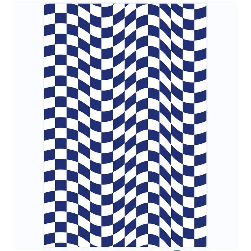 Checkerboard Carpet Green And White Checkered Moroccan Floor Mat - Pacisia