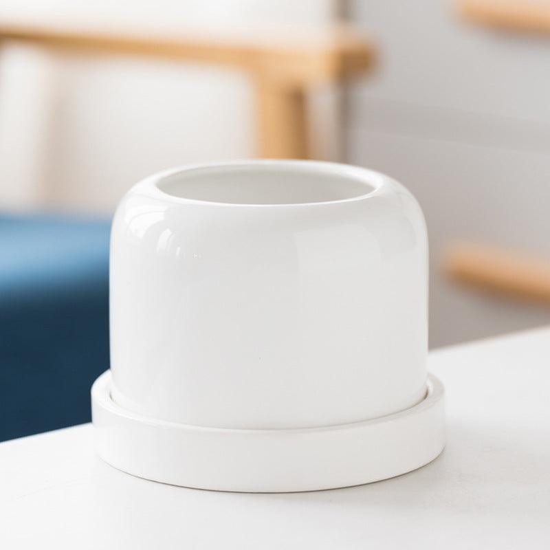 Chinese Simple Ceramic White Vase Ornaments - Pacisia
