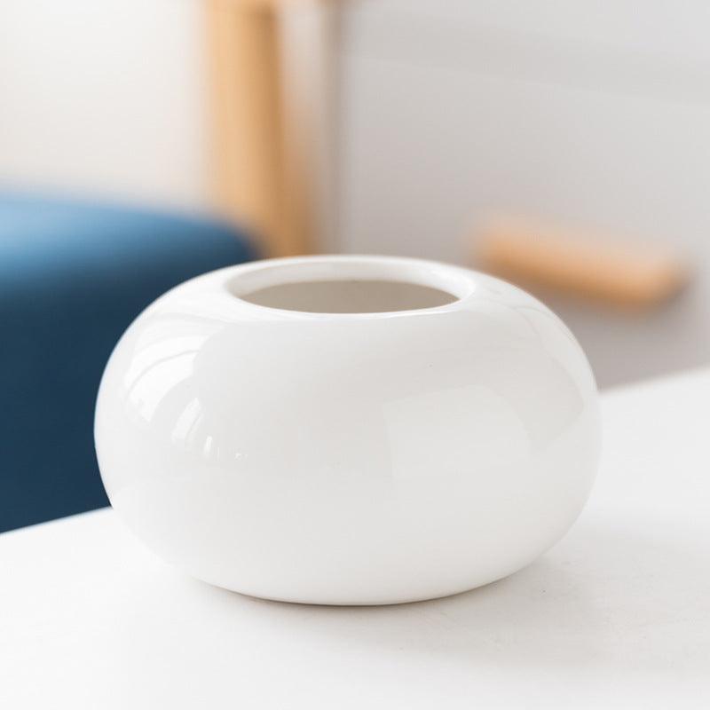 Chinese Simple Ceramic White Vase Ornaments - Pacisia