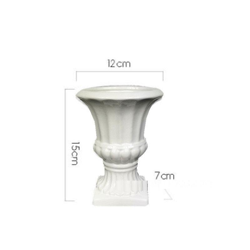 Chinese Simple Ceramic White Vase Ornaments - Pacisia