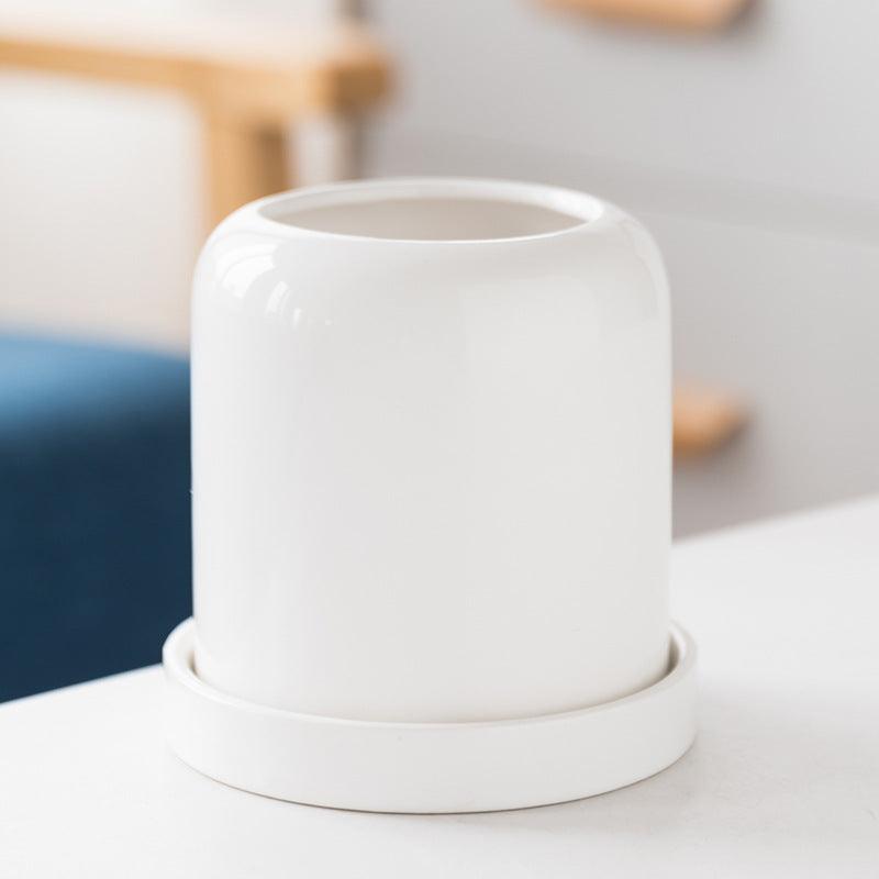 Chinese Simple Ceramic White Vase Ornaments - Pacisia