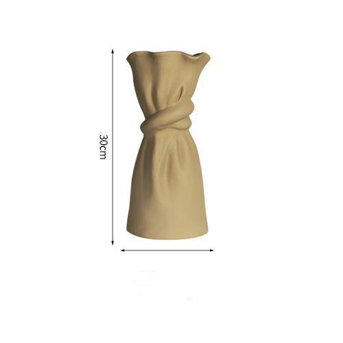 Cloth Bag Ceramic Dry Vase Creative Retro Craft - Pacisia