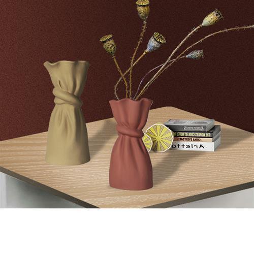 Cloth Bag Ceramic Dry Vase Creative Retro Craft - Pacisia