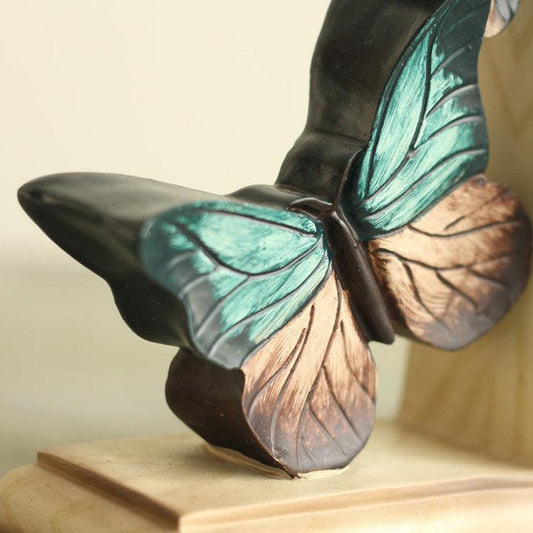Country Butterfly Bookstand Bookend Resin Craft Set - Pacisia