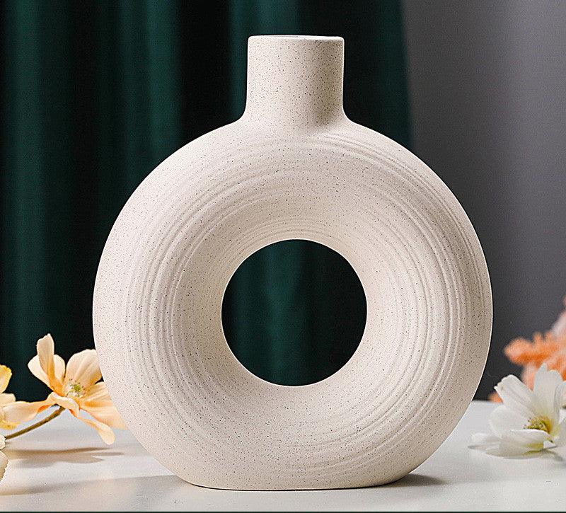 Creative Biscuit Vase Frosted Metal Speckled Hydroponics - Pacisia