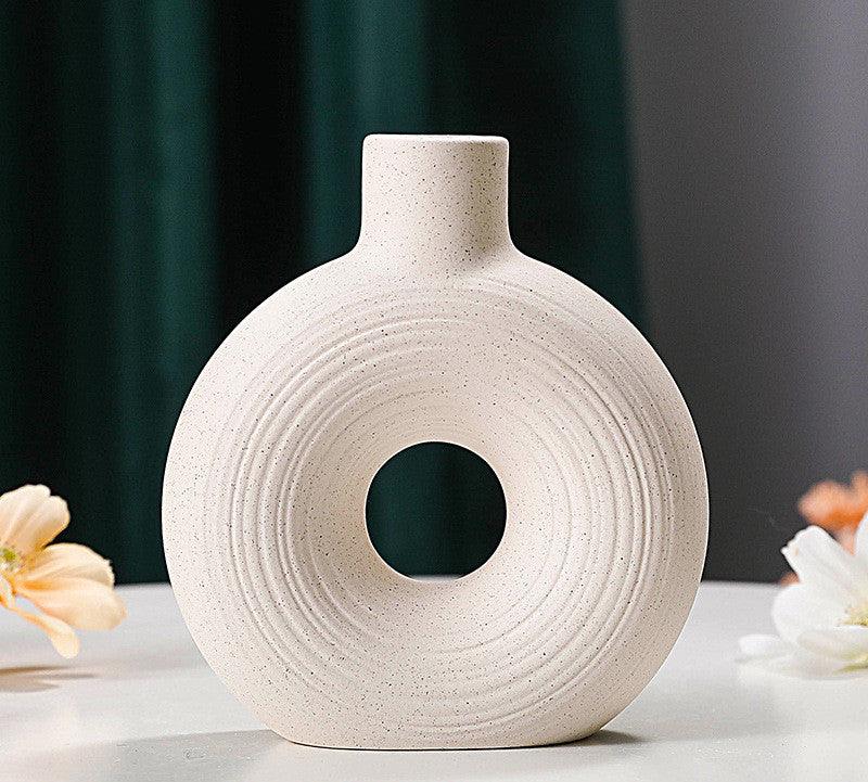 Creative Biscuit Vase Frosted Metal Speckled Hydroponics - Pacisia