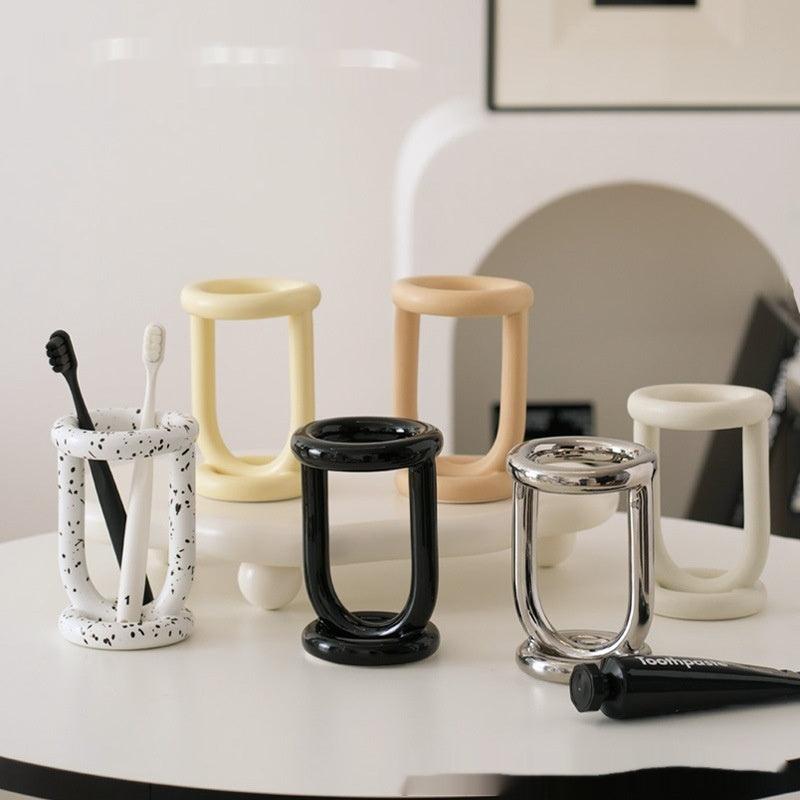 Creative Ceramic Toothbrush Shelf In The Bathroom - Pacisia
