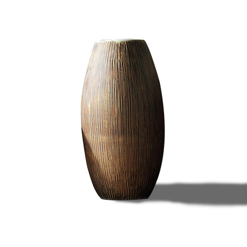 Creative Chinese Style Vase Three-piece Set Simple And Fashionable Wood Grain - Pacisia