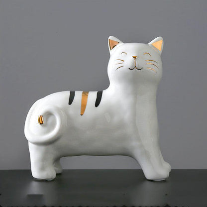 Creative Cute Cat Ceramic Vase Decoration for Living Room - Pacisia