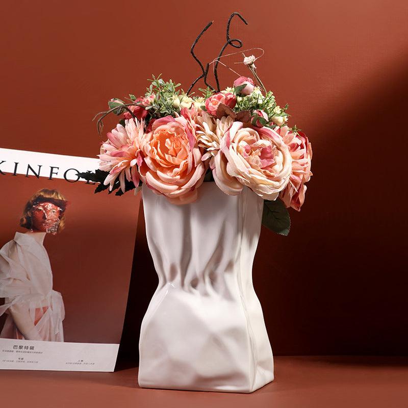 Creative Decoration Flower Arrangement Model Room Home Soft Decoration Vase - Pacisia