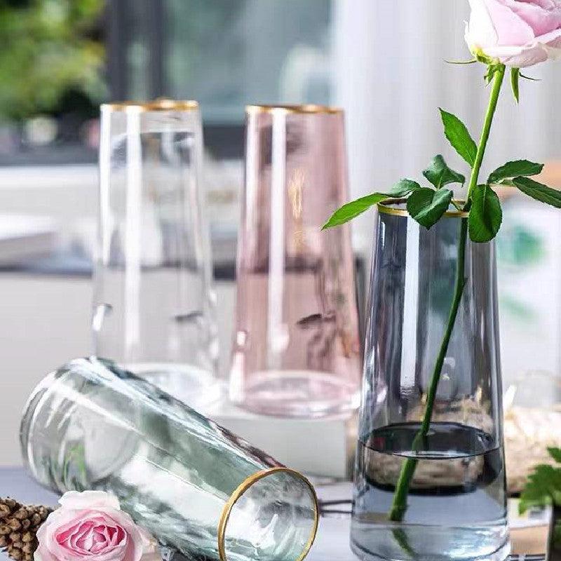 Creative Fashion Depicting Gold Glass Vase Ornaments - Pacisia