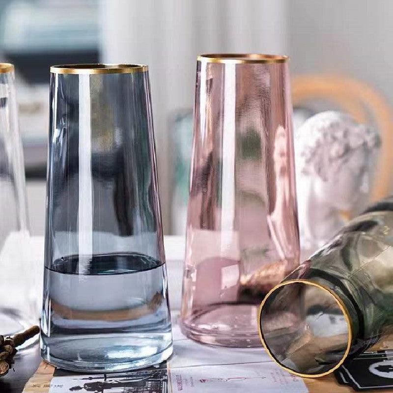 Creative Fashion Depicting Gold Glass Vase Ornaments - Pacisia