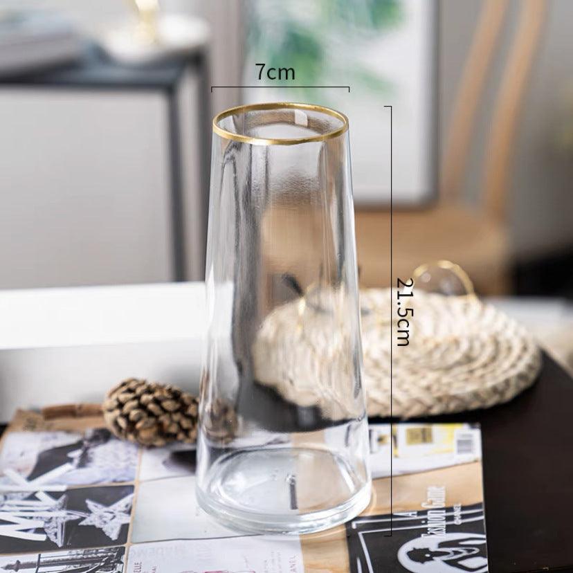 Creative Fashion Depicting Gold Glass Vase Ornaments - Pacisia
