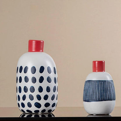 Creative Flower Arrangement Ceramic Vase Living Room Decoration Ornaments - Pacisia