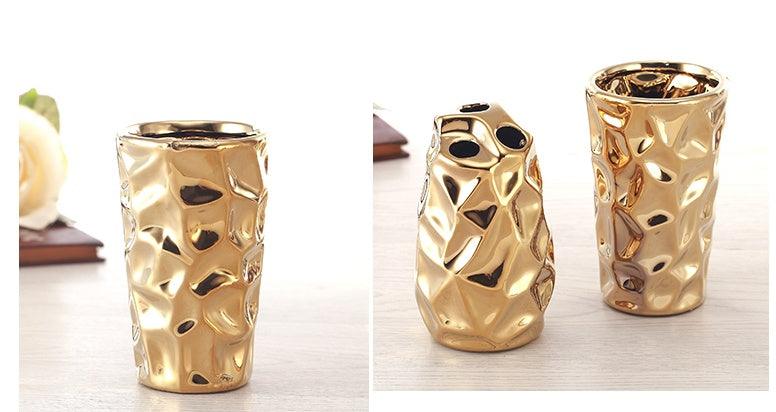 Creative Golden Ceramic Bathroom Toilet Set - Pacisia