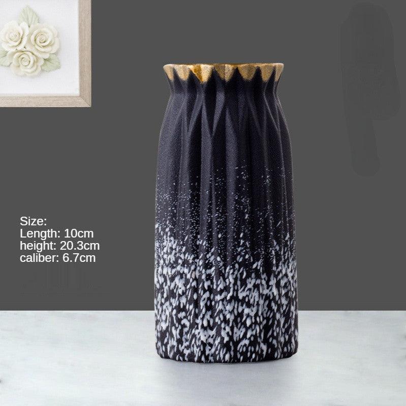 Creative Hydroponic Container Dry Flower Frosted Ceramic Vase Living Room Decoration - Pacisia
