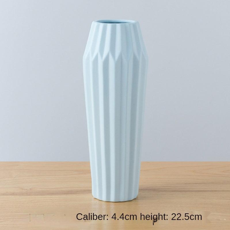Creative Hydroponic Container Dry Flower Frosted Ceramic Vase Living Room Decoration - Pacisia