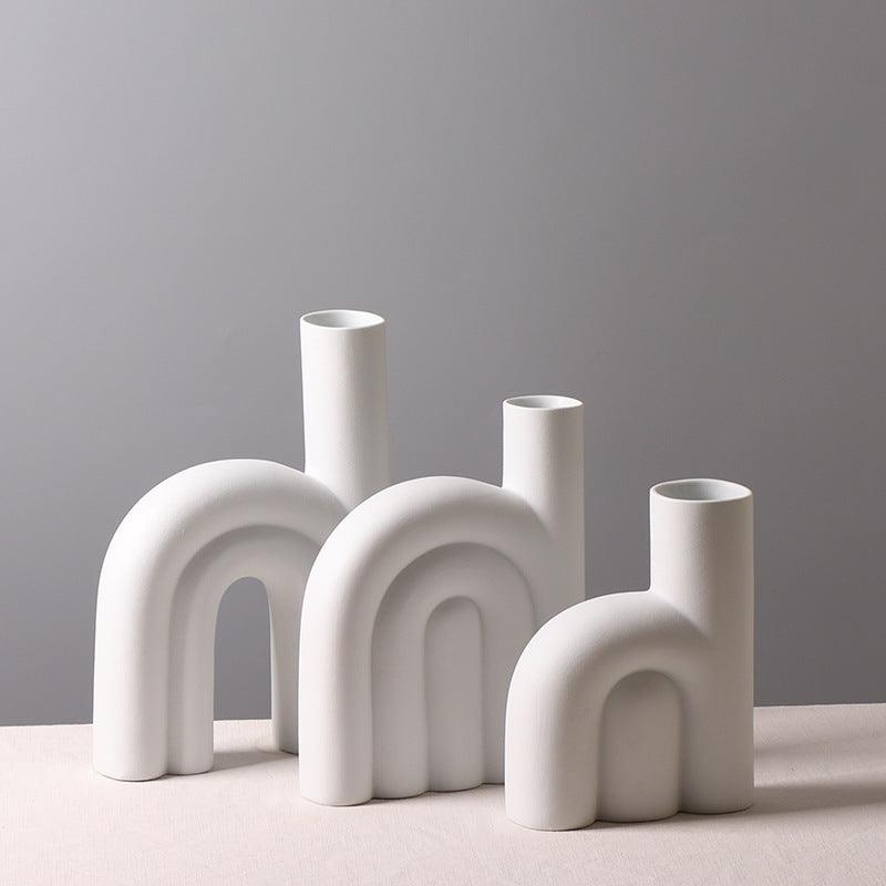 Creative Letter Flower Personality Decorative Ceramic Vase - Pacisia
