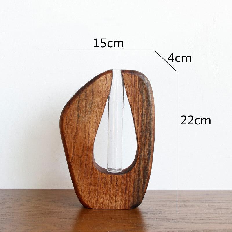 Creative Living Room Solid Wood Vase Countertop Ornaments - Pacisia