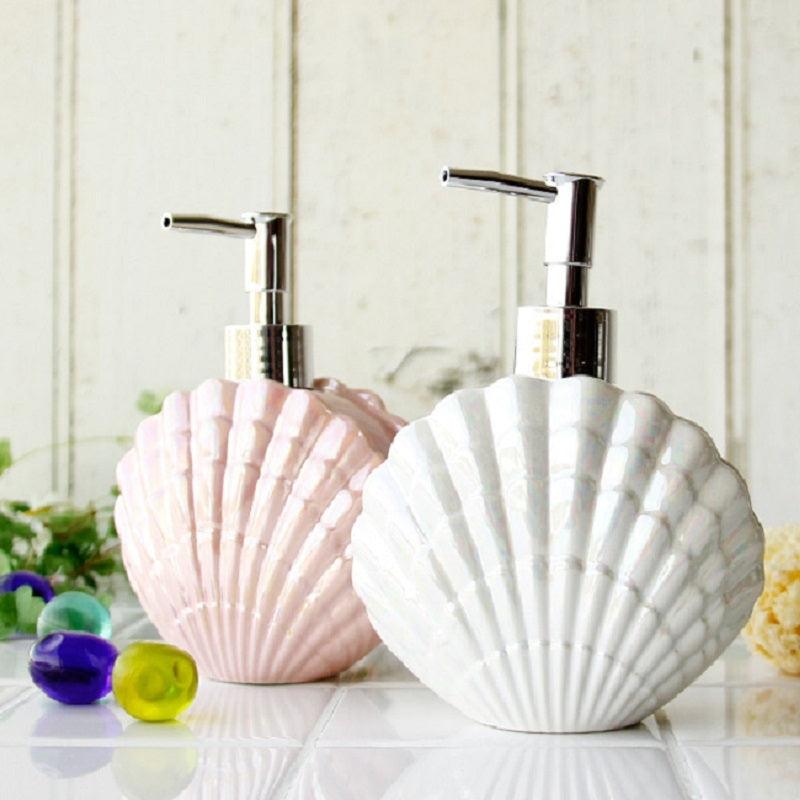 Creative Mermaid Shell Shower Gel Hand Sanitizer Squeezing Bottle - Pacisia