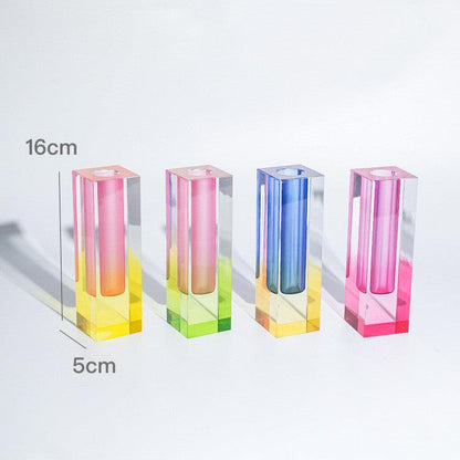 Creative Minimalist Ins Acrylic Square Column Vase Craft Gift - Pacisia