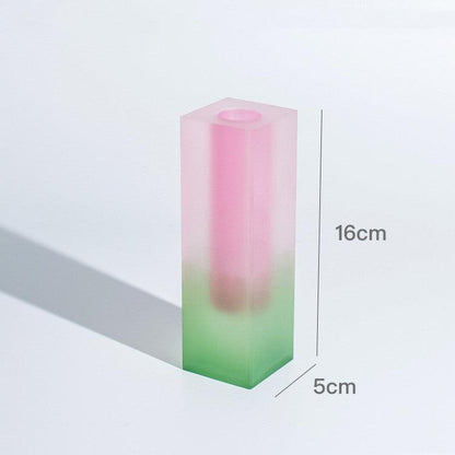 Creative Minimalist Ins Acrylic Square Column Vase Craft Gift - Pacisia