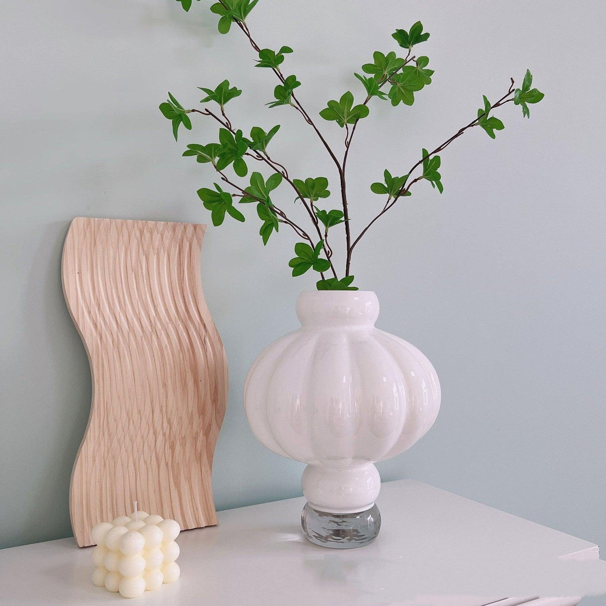 Creative New Lantern Glass Vase Living Room Dining Table Flower Arrangement - Pacisia