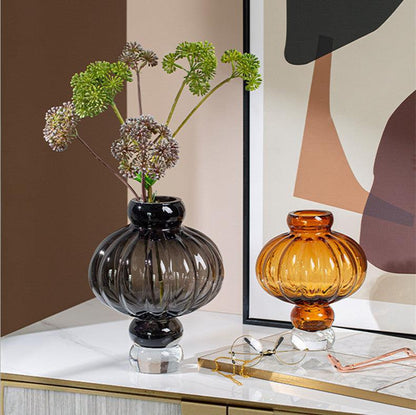 Creative New Lantern Glass Vase Living Room Dining Table Flower Arrangement - Pacisia