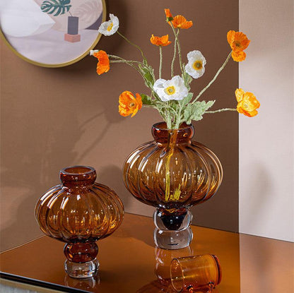 Creative New Lantern Glass Vase Living Room Dining Table Flower Arrangement - Pacisia