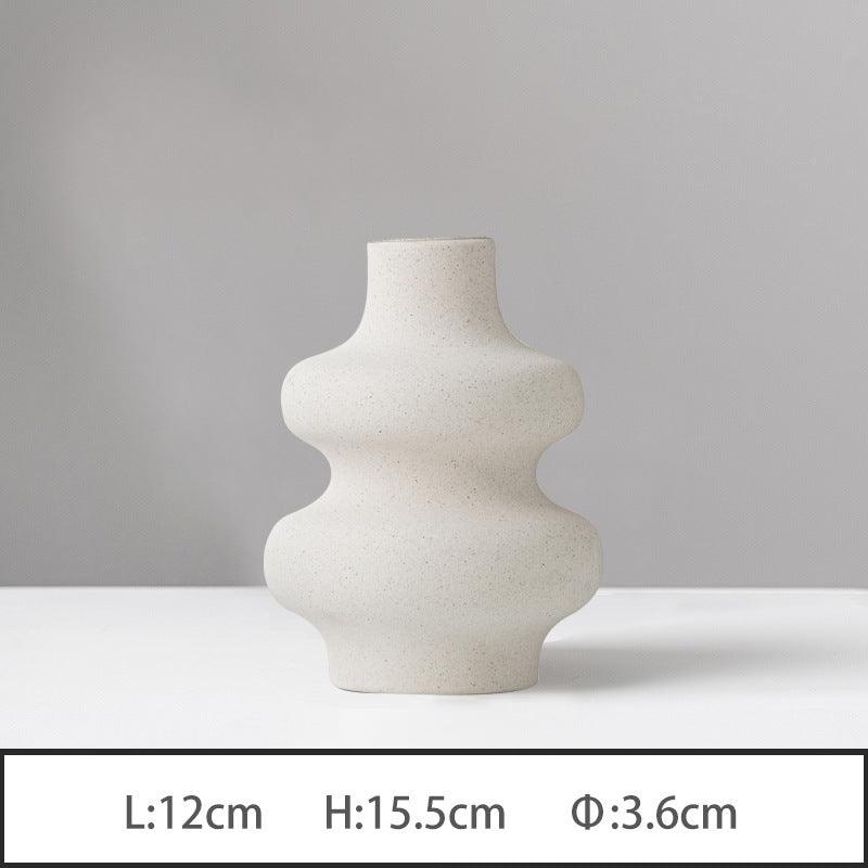 Creative New Unglazed Vase Frosted Particle Ceramic Ornament - Pacisia