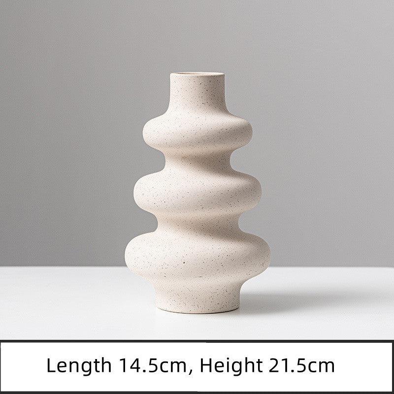 Creative New Unglazed Vase Frosted Particle Ceramic Ornament - Pacisia